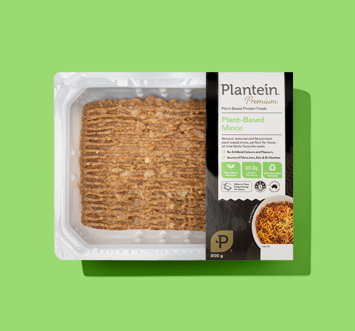 Plantein plant-based mince in packaging